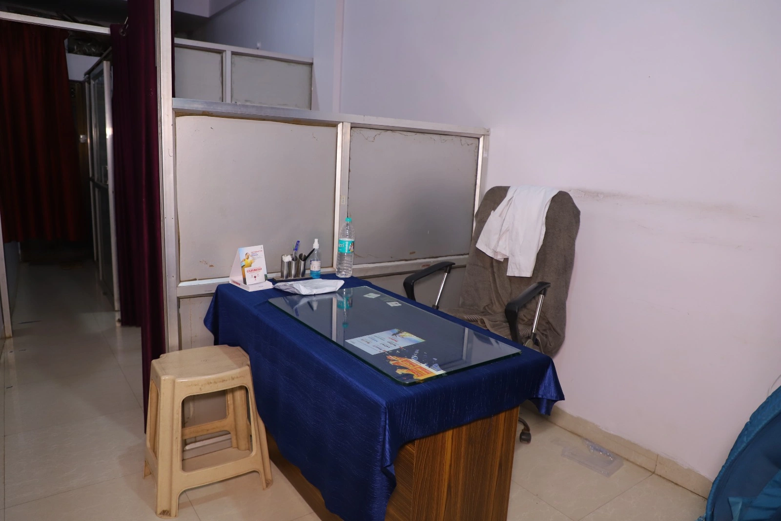Consultation room at Satyam Medical Agency